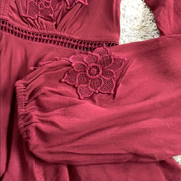 For Love & Lemons | Low-V Neck Blouse NWT - Picture 5 of 6
